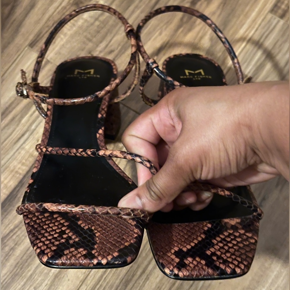 Marc Fisher Snakeskin Pattern Sandals - Picture 2 of 7